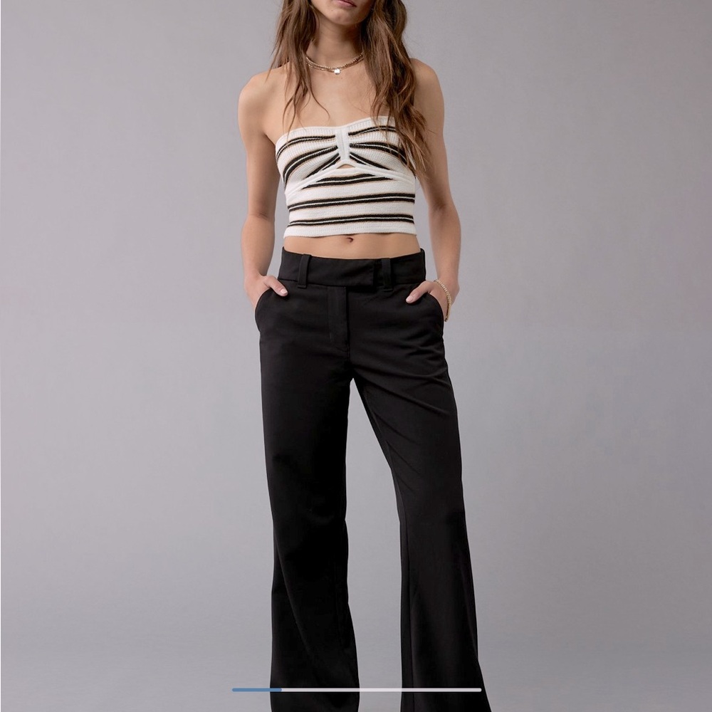 AE Black Low Rise Trousers